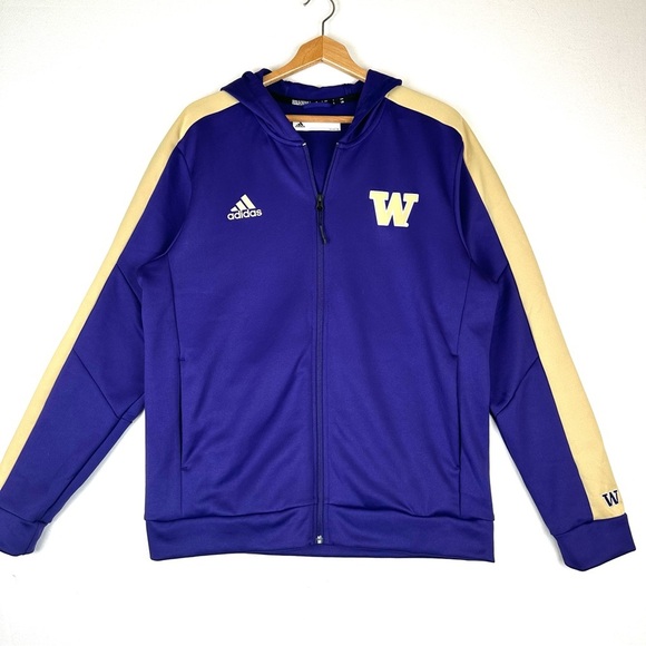 adidas Other - NWT Adidas Aeroready Full Zip Sweatshirt U of Washington Huskies Athleisure